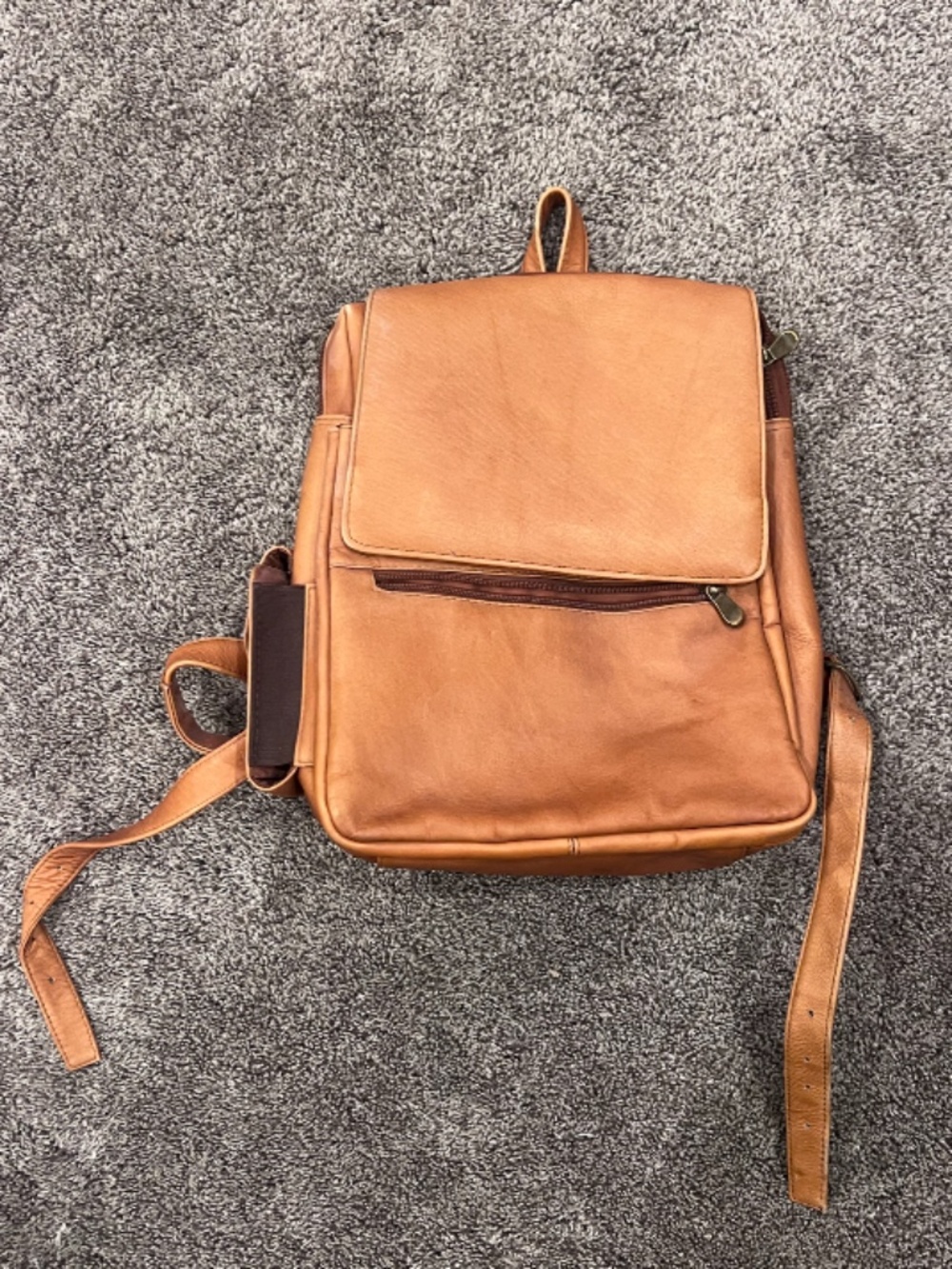 Le Donne Tan leather backpack